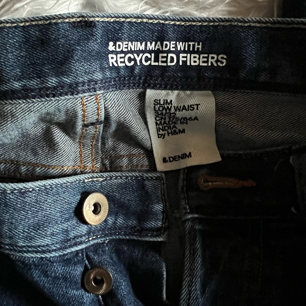 H&M  slim low waist men’s blue jeans